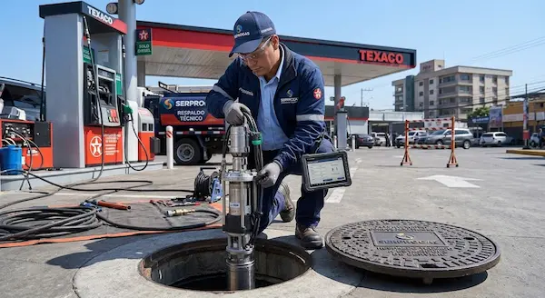 Respaldo técnico a estaciones de servicio: operación continua Inspección de bombas sumergibles como parte del respaldo técnico a estaciones de servicio